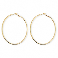 Boucles d'oreilles / créoles en acier Inox Doré