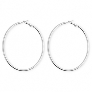 Boucles d'oreilles / créoles en acier Inox Argenté