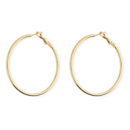 Boucles d'oreilles / créoles en acier Inox Doré
