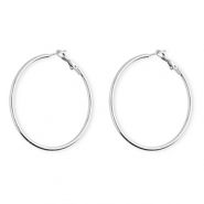 Boucles d'oreilles / créoles en acier Inox Argenté