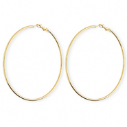 Boucles d'oreilles / créoles en acier Inox Doré