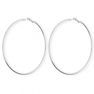 Boucles d'oreilles / créoles en acier Inox Argenté