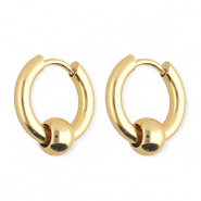 Boucles d'oreilles / créoles en acier Inox Doré