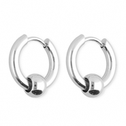 Boucles d'oreilles / créoles en acier Inox Argenté