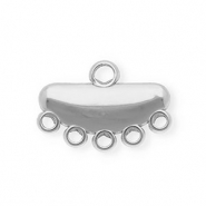 BY31&reg; Appr&ecirc;ts en acier Inox connecteur semi-ovale avec 6 anneaux Argent&eacute;