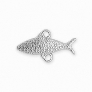 BY31&reg; Appr&ecirc;ts en acier Inox connecteur poisson avec 2 anneaux Argent&eacute;
