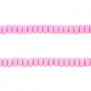 Perles en polym&egrave;re rondelles 7mm Rose azal&eacute;e
