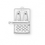 BY31&reg; Breloques en laiton Eco-brass sardines en conserve Argent&eacute;