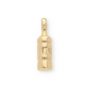BY31&reg; Breloques en laiton Eco-brass bouteille de vin Dor&eacute;