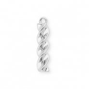 BY31&reg; Breloques en laiton Eco-brass p&acirc;tes (spirale) Argent&eacute;