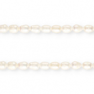 TQ Perles d'eau douce grain de riz" 11x8mm " Blanc naturel