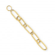 BY31® Breloques en acier inox à maille forçat Doré