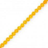 Perles &agrave; facettes rondes 4 mm Orange