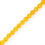 Perles &agrave; facettes rondes 6 mm Orange