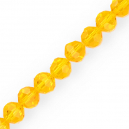 Perles &agrave; facettes rondes 12 mm Orange