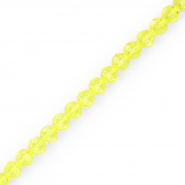 Perles &agrave; facettes rondes 6 mm Jaune