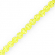 Perles &agrave; facettes rondes 8 mm Jaune