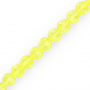Perles &agrave; facettes rondes 10 mm Jaune