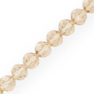 Perles &agrave; facettes rondes 4 mm Beige latte