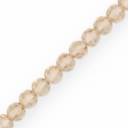 Perles &agrave; facettes rondes 8 mm Beige latte