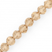 Perles &agrave; facettes rondes 10 mm Beige latte