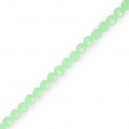Perles &agrave; facettes rondes 4 mm Vert menthe