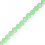 Perles &agrave; facettes rondes 6 mm Vert menthe