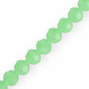 Perles &agrave; facettes rondes 10 mm Vert menthe
