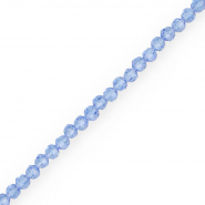 Perles &agrave; facettes rondes 4 mm Bleu ciel