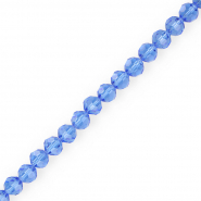 Perles &agrave; facettes rondes 6 mm Bleu ciel