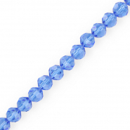 Perles &agrave; facettes rondes 8 mm Bleu ciel