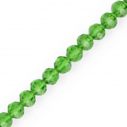Perles &agrave; facettes rondes 8 mm Vert gazon
