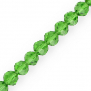Perles &agrave; facettes rondes 10 mm Vert gazon