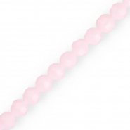 Perles &agrave; facettes rondes 8 mm Rose clair