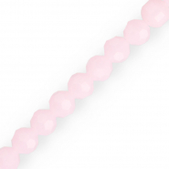 Perles &agrave; facettes rondes 10 mm Rose clair