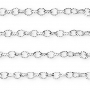 Appr&ecirc;ts en acier Inox cha&icirc;ne maille jaseron maille for&ccedil;at Argent&eacute;