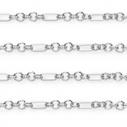 Appr&ecirc;ts en acier Inox cha&icirc;ne maille jaseron maille figaro Argent&eacute;