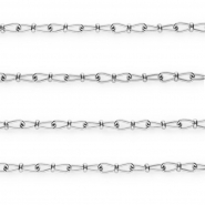 Appr&ecirc;ts en acier Inox cha&icirc;ne maille jaseron maille fantaisie Argent&eacute;