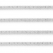 Appr&ecirc;ts en acier Inox cha&icirc;ne maille jaseron maille gourmette double Argent&eacute;