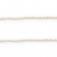 Perles d'eau douce imparfaites nugget  6x4mm Blanc naturel