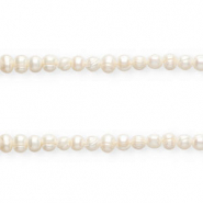 Perles d'eau douce imparfaites rond 7-8mm Blanc naturel