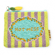 BY31® Trousse "HOT MESS" Bleu turquoise-jaune lime-lilas-orange