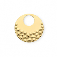 Breloques en acier Inox rond Doré