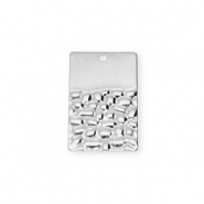 Breloques en acier Inox rectangle Argenté