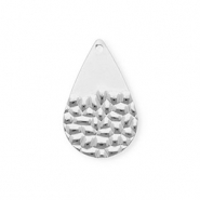 Breloques en acier Inox goutte Argenté