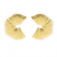 Appr&ecirc;ts en acier Inox boucles d'oreilles&nbsp;/&nbsp;puces d&rsquo;oreilles en forme de C avec anneau Dor&eacute;