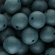 DQ Perles acryliques 18 mm Bleu p&eacute;trole