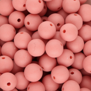 DQ Perles acryliques 12 mm Rouge corail