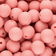 DQ Perles acryliques 14 mm Rouge corail