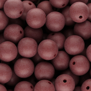 DQ Perles acryliques 14 mm Rouge bordeaux